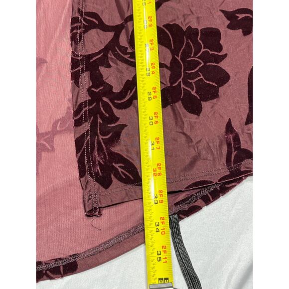 Torrid Size 3 Floral Burnout Velvet Kimono Open Front Mauve Plum Plus - Picture 4 of 6